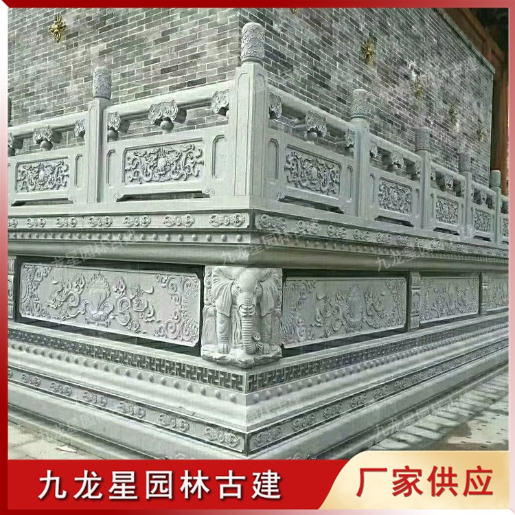 青石欄桿石雕圖片